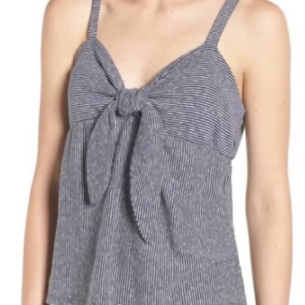 striped tie tank top